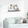 vidaXL Picture Frame Ledge Shelves 2 pcs Grey 80x9x3 cm MDF