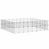 vidaXL 60-Panel Pet Cage with Door Black 280x245x70 cm Steel