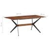 vidaXL Dining Table 180x90x76 cm Solid Mango Wood