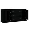 vidaXL Sideboards 3 pcs Black Engineered Wood