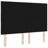 vidaXL Headboard Height Adjustable with Headboard Black 144 cm Velvet