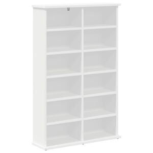 vidaXL CD Cabinet White 60 x 17 x 92 cm Engineered Wood