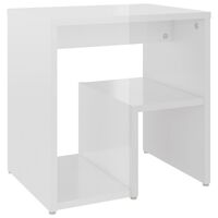 vidaXL Bed Cabinet High Gloss White 40x30x40 cm Engineered Wood