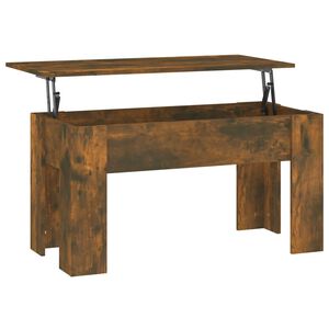 vidaXL Coffee Table Smoked Oak 101x49x52 cm Engineered Wood