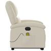 vidaXL Electric Stand up Massage Recliner Chair Cream Faux Leather