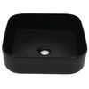 vidaXL Basin Ceramic Square Black 38x38x13.5 cm