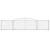 vidaXL Arched Gabion Basket 400x30x80/100 cm Galvanised Iron