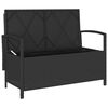 vidaXL Garden Storage Bench with Cushion Black Poly Rattan