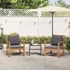 vidaXL Garden Chairs 2 pcs Natural 60 x 65 x 76.5 cm Solid teak wood
