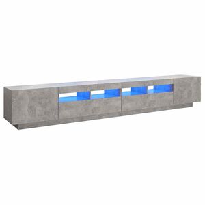 vidaXL TV Cabinet | Concrete grey | Engineered wood | 260 cm wide | Modern