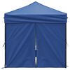 vidaXL Folding Party Tent with Sidewalls Blue 2x2 m