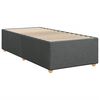 vidaXL Box Spring Bed with Mattress Dark Grey King Single Fabric
