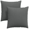 vidaXL Sofa Pillows 2 pcs Fabric Dark Grey 60 x 60 cm