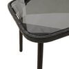vidaXL Coffee Table Black 90 x 45 x 43 cm Poly Rattan and glass
