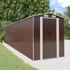 vidaXL Garden Shed Dark Brown 192x855x223 cm Galvanised Steel