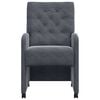 vidaXL Dining Chairs with Wheels 2 pcs Dark grey 58 x 67 x 97 cm