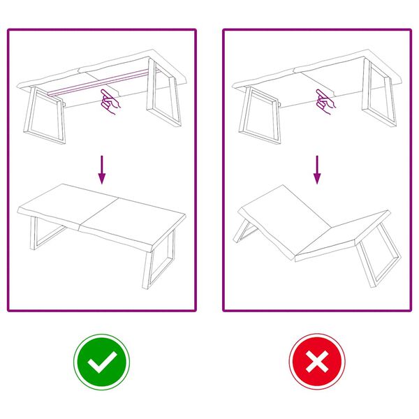 vidaXL Table Top Light Brown 120x50x(2-6) cm Treated Solid Wood Oak