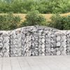 vidaXL Arched Gabion Baskets 4 pcs 400x50x100/120 cm Galvanised Iron