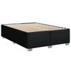 vidaXL Box Spring Bed with Mattress Black Double Fabric