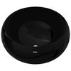vidaXL Basin Ceramic Round Black 40x15 cm