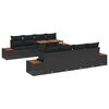 vidaXL Garden Sofa Set 9 pcs Black Poly rattan