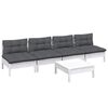 vidaXL 5 Piece Garden Lounge Set with Anthracite Cushions Pinewood
