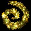 vidaXL Christmas Garland with LED Lights Green 2.7 m PVC
