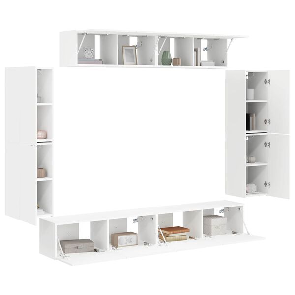 vidaXL TV Cabinet 8 pcs White
