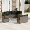 vidaXL 8 Piece Garden Sofa Set with Cushions Grey Poly Rattan