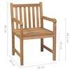 vidaXL Garden Chairs 2 pcs with Blue Cushions Solid Teak Wood