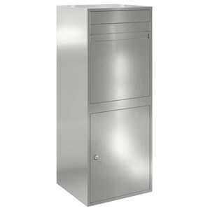 vidaXL Parcel Drop Box Silver 47.5 x 38 x 59 cm Galvanised Steel