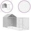 vidaXL Outdoor Dog Kennel with Roof Silver 2x6x2.5 m Galvanised Steel