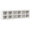 vidaXL Outdoor Kitchen Cabinet MEPPEL 4 pcs White Solid Pine Wood