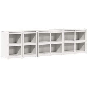 vidaXL Outdoor Kitchen Cabinet MEPPEL 4 pcs White Solid Pine Wood