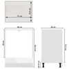 vidaXL Oven Cabinet High Gloss White 60x46x81.5 cm Engineered Wood