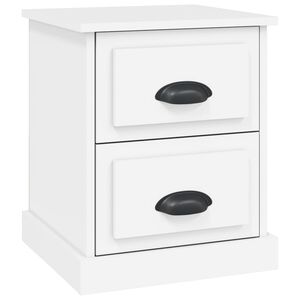 vidaXL Bedside Cabinet White 39x39x47.5 cm Engineered Wood