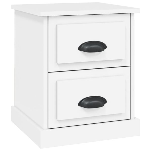 vidaXL Bedside Cabinet White 39x39x47.5 cm Engineered Wood