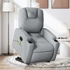 vidaXL Electric Stand up Massage Recliner Chair Light Grey Fabric