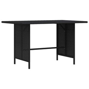vidaXL Garden Dining Table Black 110x70x65 cm Poly Rattan