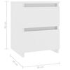 vidaXL Bedside Cabinet White 30x30x40 cm Engineered Wood