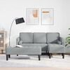 vidaXL Sofa Set with Cushion 2 pcs Light Grey Polyester