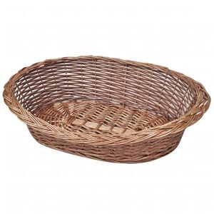 vidaXL Dog Basket | Natural | Willow | 70 cm | Light Weight | Dog Basket | Oval