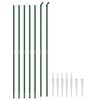 vidaXL Chain Link Fence with Spike Anchors Green 1.8x10 m