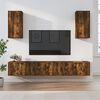 vidaXL 6 Piece TV Cabinet Set Smoked Oak Engineered Wood
