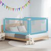vidaXL Toddler Safety Bed Rail Blue 180x25 cm Fabric