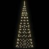 vidaXL LED Christmas Tree Warm White 100 x 100 x 250 cm Iron