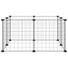 vidaXL 8-Panel Pet Cage Black 35x35 cm Steel