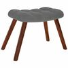 vidaXL Rocking Chair with Stool Dark Grey Velvet
