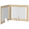 vidaXL Foldable Dog Gate with Stands 2 pcs Sonoma Oak 200.5 cm