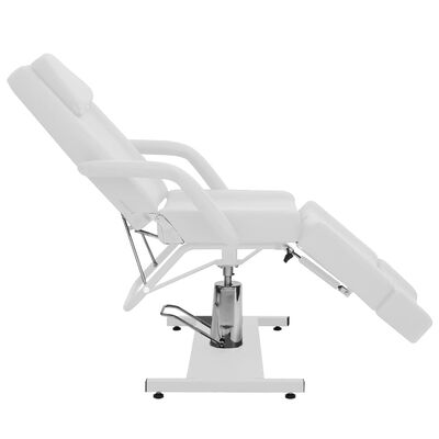 vidaXL Beauty Treatment Chair Faux Leather White 180x62x78 cm